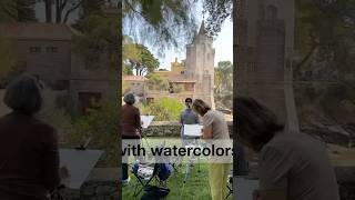 Workshop in Cascais watercolourtutorial watercolourworkshop [upl. by Idolem576]