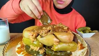 Dolma asmrmukbang eating sounds [upl. by Ecnedac]