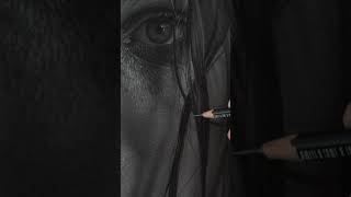 Drawing a hyperrealistic portrait with FaberCastell  Staedtler pencils How to draw realistically [upl. by Assirolc]