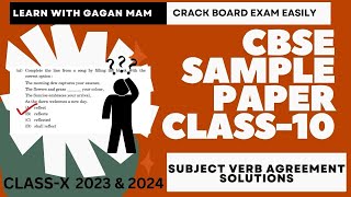 Important Subject Verb Agreement Questions  CBSE Sample Papers Class X 2024 [upl. by Drahsir]