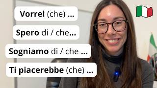 Learn Italian phrases to talk about your dreams and wishes for A2 to B1 Subtitles [upl. by Andeee]