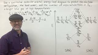 Molecular Orbital EnergyLevel Diagrams for Homonuclear Molecules and Ions Example Problems [upl. by Nelia]