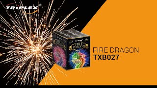 FAJERWERKI TXB027 25S 12″ BATERIA FIRE DRAGON F2 TRIPLEX FIREWORKS [upl. by Schiff90]