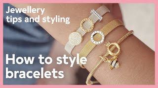 Jewellery tips and styling How to style bracelets  Pandora [upl. by Arahc320]