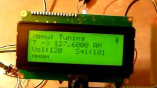 PCR1000 SP5MG display Atmega328P Arduino soft VE2CUYMOV [upl. by Kenwrick]