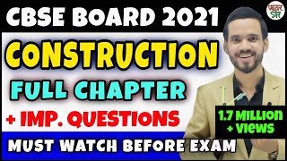 Construction  Class 10 Maths Chapter 11  Full Chapter ExplanationExerciseQuestionsEX 111112 [upl. by Mariande]