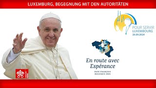 Luxemburg Höflichkeitsbesuch beim Großherzog 26 September 2024 Papst Franziskus [upl. by Bish]