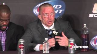 UFC 167 StPierre vs Hendricks Post Fight Press Conference Highlights StPierre Taking Time Off [upl. by Simmie]