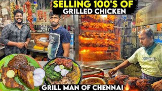 Grill Man Of Chennai 🔥  Award Winning Shop Selling 100’s of Grilled Chicken Per day  AlBhuari [upl. by Lenrad]