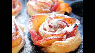 APPLE ROSES RECIPE WITH PUFF PASTRY [upl. by Barcus]