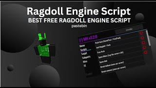 😳Roblox Ragdoll Engine Script NEW  PASTEBIN😳 [upl. by Rednijar]