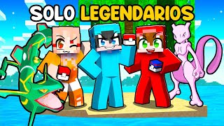 Atrapado en una ISLA de POKEMON LEGENDARIOS en Minecraft [upl. by Enytsirk]