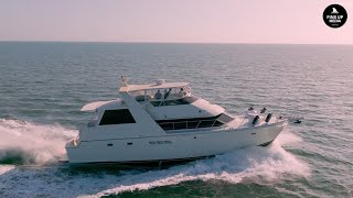 52 Hatteras Cockpit Motor Yacht  Fins Up Media [upl. by Ilenay]