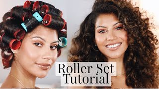 How To Heatless Roller Set On Natural Hair [upl. by Prior]