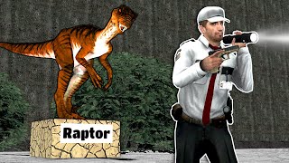 DINOSAURS ARE AFTER ME IN A MUSEUM Garrys Mod [upl. by Anelat667]