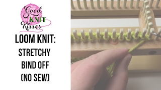 Stretchy Bind Off or Cast off loom knitting NO SEW [upl. by Enitsirhc291]