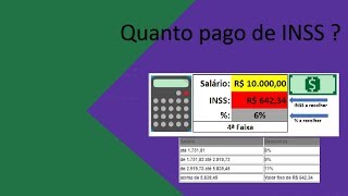 Calculo de Inss no Excel [upl. by Isiah982]