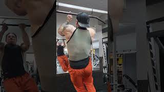 1 arm and 1 finger chin up challenge 230 lbs bodyweight challenge gymchallenge pullup [upl. by Sivert436]