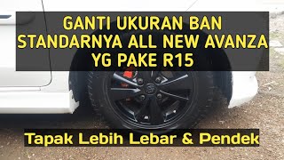 All New Avanza Veloz Ganti Ukuran Ban Dari 18565 R15 Menjadi 20555 R15  Jadi Pendek [upl. by Amoihc]