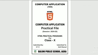 10th Computer Practical File Format [upl. by Metcalf]