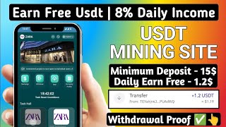 💸New USDT Mining Website Best shoping platform very good profit Best trx Earning Site tron mining [upl. by Eladnar]