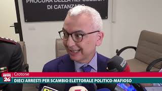 Nel Crotonese dieci arresti per scambio elettorale politico mafioso [upl. by Kassie]