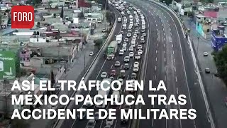 Accidente en la MéxicoPachuca Cerrada la circulación tras accidente de militares  Las Noticias [upl. by Nies131]