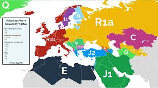 European paternal YDNA haplogroups distribution by country [upl. by Initsed]