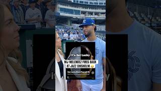 MJ Melendez changed his walk up song to troll Jazz Chisholm 😂 yankees royals mlb mlbplayoffs [upl. by Ennaeus754]