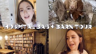 VLOG PACKING MY HOSPITAL BAG  BARN TOUR  sunbeamsjess [upl. by Luckett]