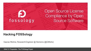 FOSSology GSoC21 Preparation Calls Development overview 01042021 [upl. by Narruc]