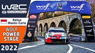 WRC WOLF Power Stage HIGHLIGHTS and RESULTS  WRC Rallye MonteCarlo 2022 [upl. by Ailev]