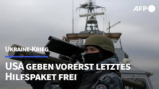 USA geben ihre vorerst letzte UkraineHilfe frei  AFP [upl. by Sato]