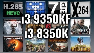 Intel i3 9350KF vs i3 8350K Benchmarks  Test Review  Comparison  Gaming  13 Tests [upl. by Zorina]