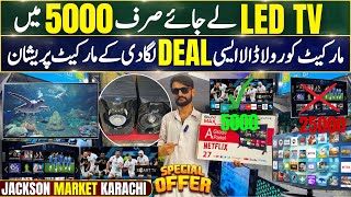 Jackson market karachi  Smart ledtv rs 5000 [upl. by Elleimac995]