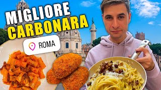 La MIGLIORE CARBONARA di ROMA  Dove mangiare a Roma [upl. by Eyaf]