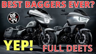 New Harley Baggers  Full Details 2023 CVO Street Glide and Road Glide [upl. by Scotty683]