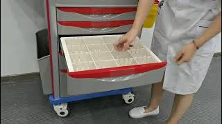 Medical Anesthesia Trolley ABS Cart With Utility Container [upl. by Divod]