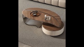 Coffee Table round Wooden Coffee Table Interior home design 2025 [upl. by Petras]