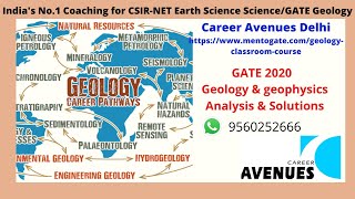 GATE 2020 Geology amp Geophysics Analysis amp Solution  Career Avenues Delhi [upl. by Siuol]