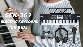 INTRODUCE  Starfavor SEK361 61 Keys Electronic Keyboard Piano [upl. by Emily]