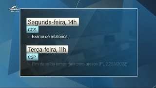 Agenda da semana Comissão de Segurança Pública examina fim da saída temporária de presos [upl. by Atte]