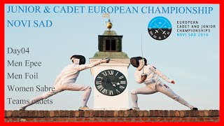 CADET EUROPEAN CHAMPIONSHIP  Team Men Epee Foil Women Sabre  Piste Red [upl. by Dloraj221]