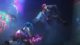 Caitlyn And Vi Vs Jinx Fight Scene  ARCANE SEASON 2 Episode 3 Ending Scene [upl. by Elleon]