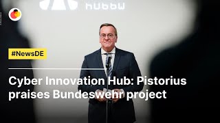 Cyber Innovation Hub Pistorius praises Bundeswehr project  NewsDE [upl. by Rafaelof]