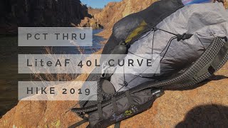 PCT Thru Hike 2019 LiteAF 40L Custom Pack Superior Quality and Unmatched Customer Service [upl. by Haramat959]