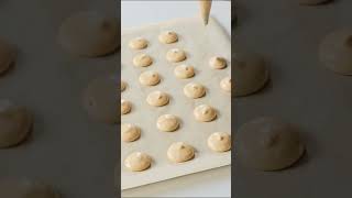 Delicious Coffee Macarons macarons asmr recipe baking coffee [upl. by Adirehs]