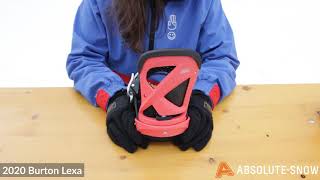 2019  2020  Burton Lexa Snowboard Bindings  Video Review [upl. by Fradin]