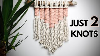 The EASIEST BEGINNER Macrame Wall Hanging EVER [upl. by Leanora]