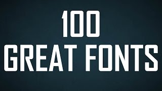 100 Great Fonts [upl. by Nissie]